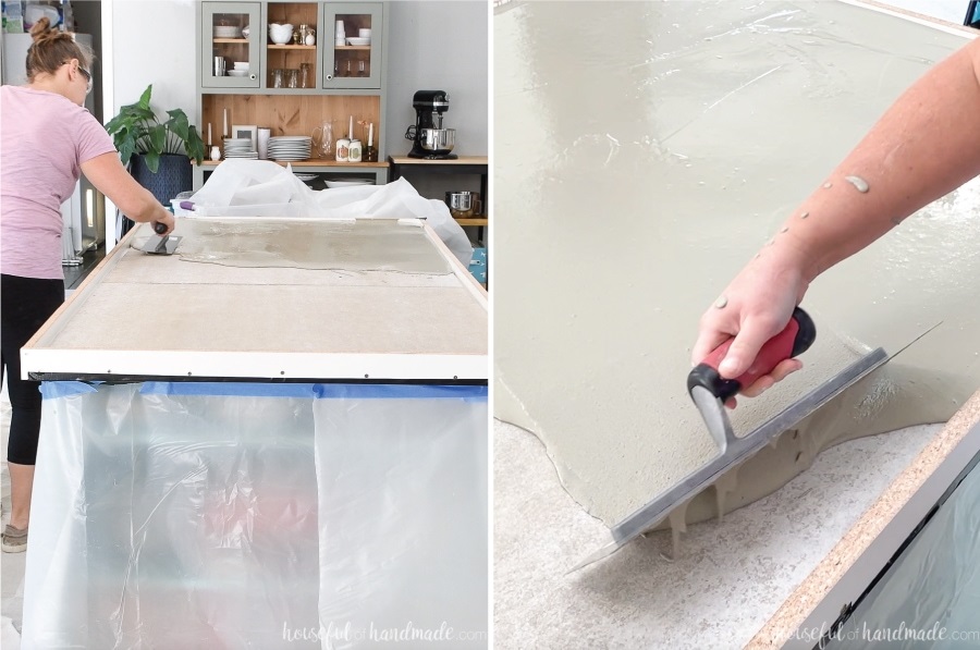 The easiest method to Mix And Pour Concrete Countertops The Proper Way ...